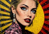 draw a retro pop art roy lichtenstein style