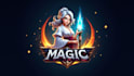 create amazing lady mage logo with free source file