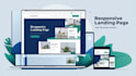 design a responsive landing page with HTML CSS  javascript