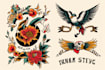 create old school or traditional tattoo design