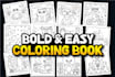 draw bold and easy coloring book for amazon kdp with a plus content