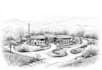 draw landscape sketch, architectural site plan, map