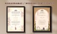design elegant nikkahnamas, e invites, greeting cards, and wedding certificates