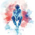 illustrate watercolor portrait illustration