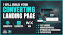 design a modern elementor or wix landing page