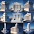 model 3d buildings, monuments for printing in stl dwg using blender