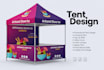 design tent, table cover, flag and canopy tent