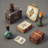 draw props and objects, items for your games, 2d art raster