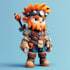 create a cool 3d character with textures