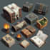 draw delightful 2d game icons props assets and objects