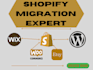 shopify migration, website migration, wix to shopify website clone