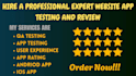do testing and user experience, websites android apps review for ios apps and
