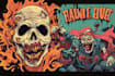 draw horror cartoon tshirt design in retro vintage style