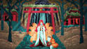 draw pixel art background and scene for your game