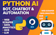 build ai bots, automation tools, scrapers, and openai gpt chatbots using python