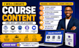 create course content for wordpress lms, learnworld, scorm, talentlms, learndash