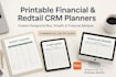 design printable financial tracker planners, do redtail CRM management planner