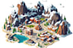 create 2d isometric illustration or map