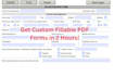 design a custom fillable PDF form with advanced fields