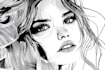 draw simple black and white illustration