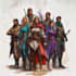 draw dnd art character, creature, game art and dnd party