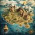 make a fantasy map illustration or site in illustrator