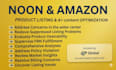 do noon and amazon listing creation and content optimize