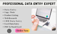 be your virtual assistant for data entry, web research tasks