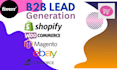 do ecommerce brand lead generation and shopify owner leads