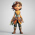 create 3d pixar style cartoon character, avatar, animation,