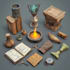 create lowpoly prop and object in 3d models