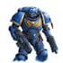 make a warhammer 40k character art illustration