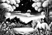 draw black and white illustrations