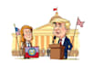 draw political cartoon and caricature
