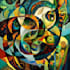 create magical abstract art, psychedelic, surrealism, cubism