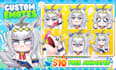 draw animated chibi twitch emotes, sub badges, panel, overlay