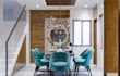 3d apartment renovation of mood board, kitchen, bathroom, living room, foyer