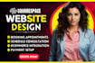 build responsive modern squarespace website design redesign and wix development