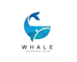 do whale logo design in high definition