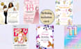 create digital wedding or birthday invitation animations video