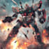 make a mecha robot art and illustration