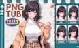 design png tuber and vtuber model for streams in vtuber anime style