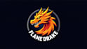 make eye catching flame dragon mascot logo with express delivery