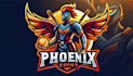 do phoenix esport mascot logo design with company