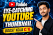 design high CTR youtube thumbnail design in 2 hours