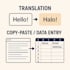 translate english malay and do accurate copy paste data entry