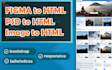 figma to HTML, PSD to HTML responsive bootstrap tailwindcss