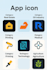design tech, crypto, saas, website, ai and app icon logo with free favicon