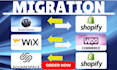 migrate shopify store to wordpress, wix store to wordpress woocommerce migration