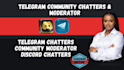 do nft telegram admin, discord moderator, chatter, community manager